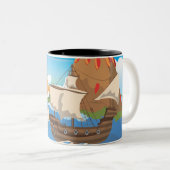 Piratenschiff Zweifarbige Tasse (VorderseiteRechts)