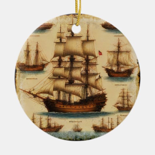 Piratenschiffe des Mittelalters Keramik Ornament (Vorne)