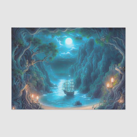Piratenschlupfwinkel-Collagepapier Seidenpapier (Vorderseite)