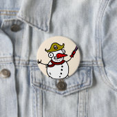 Piratenschneemann frohe Weihnachten Button (Beispiel)