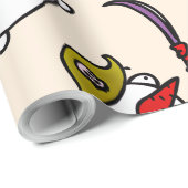 Piratenschneemann frohe Weihnachten Geschenkpapier (Rolleneckpunkt)