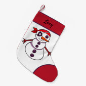 Piratenschneemann frohe Weihnachten Kleiner Weihnachtsstrumpf (Vorderansicht (hängend))