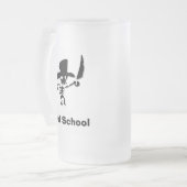 Piratenschule Mattglas Bierglas (Vorderseite Links)