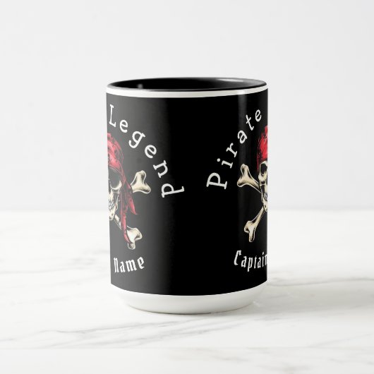 Piratenschwarz Tasse (Zentrum)