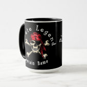 Piratenschwarz Tasse (Vorderseite Links)