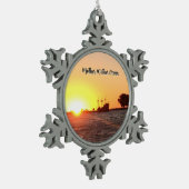 Piratenseele Schneeflocken Zinn-Ornament (Links)
