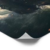 Piratensegelschiff bei Sunrise Poster (Ecke)