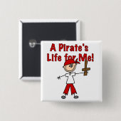 Piratenshirt und Geschenke Button (Vorne & Hinten)