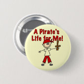 Piratenshirt und Geschenke Button (Vorne & Hinten)