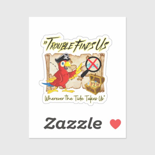 Piratensittich Aufkleber (Blatt)