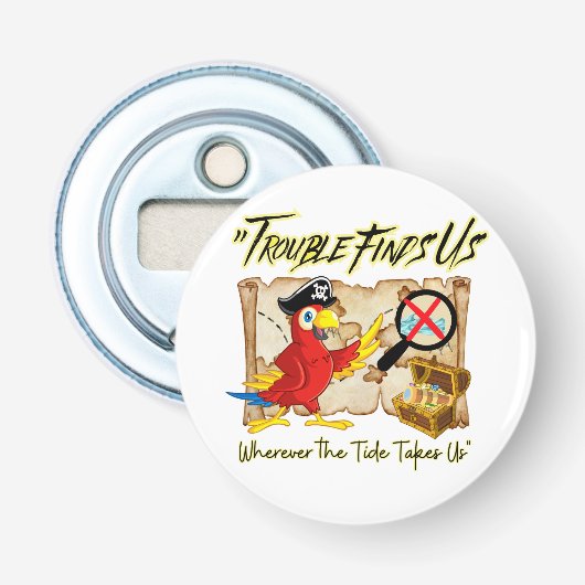 Piratensittich Flaschenöffner (Vorderseite)