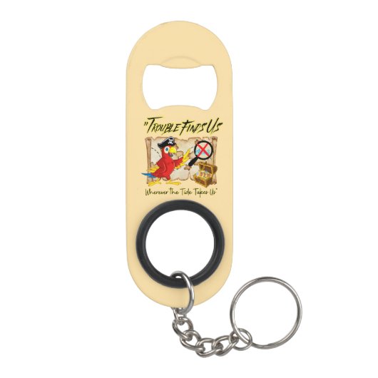 Piratensittich Mini Flaschenöffner (Rückseite)