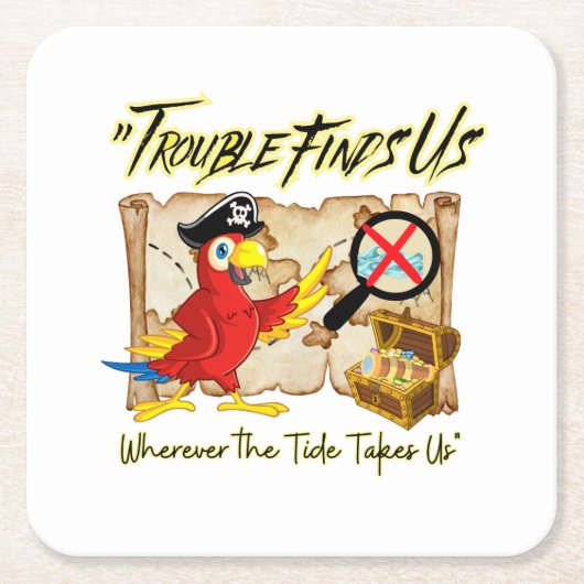 Piratensittich Rechteckiger Pappuntersetzer (Vorderseite)