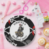 Piratenskelett Pappteller (Party)