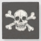 Piratenskelett Steinuntersetzer (Vorderseite)