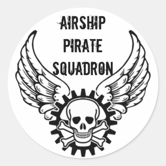 Piratensquadron Runder Aufkleber (Vorderseite)