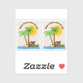 Piratenstrand Aufkleber