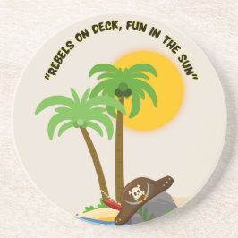 Piratenstrand Getränkeuntersetzer