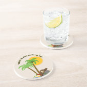 Piratenstrand Getränkeuntersetzer (Seite)