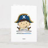 Piratenszene 6. Geburtstagskarte Karte (Rückseite)