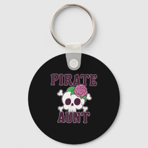 Piratentante Cartoon Skull Funny Family Halloween Schlüsselanhänger
