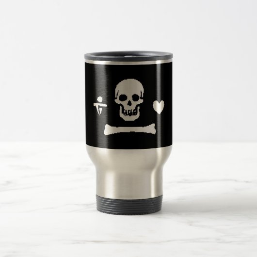 Piratentaube Reisebecher (Mittel)