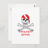 Piratentaucher Postkarte (Vorne/Hinten)