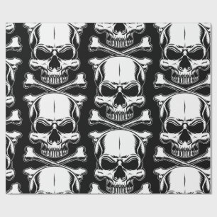 Piratenthema Party Adults Ships Skulls Black Geschenkpapier