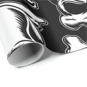 Piratenthema Party Adults Ships Skulls Black Geschenkpapier (Rolleneckpunkt)