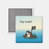 Piratenuhu - Geburtstagsparty Magnet (Vorderseite/Rückseite)