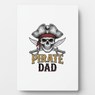 Piratenvater-Totenkopf-Schwert-Vintage-Stickerei-S Fotoplatte