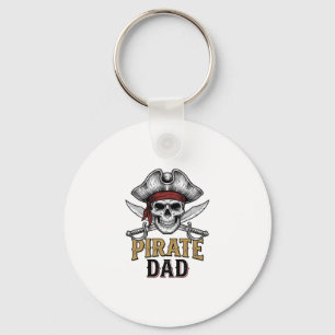 Piratenvater-Totenkopf-Schwert-Vintage-Stickerei-S Schlüsselanhänger