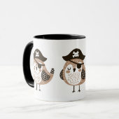 Piratenvogel mit Hut und Augenpflaster Tasse (Vorderseite Links)