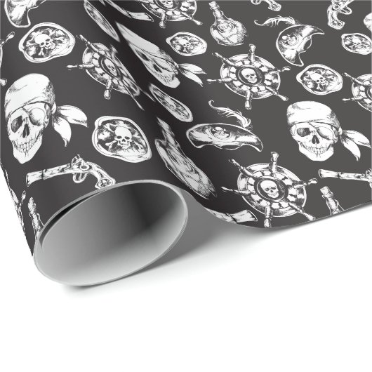 Piratenwackelpapier Geschenkpapier (Rolleneckpunkt)