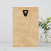 Piratenzeichen auf altem Pergament Briefpapier (Stehend Vorderseite)