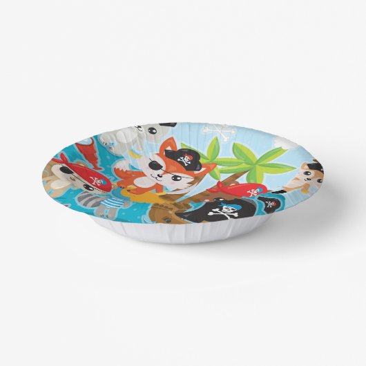 Piraterie Pappteller (Gewinkelt)