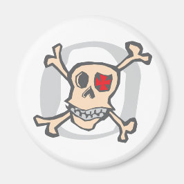 Piraterie: Schädel und Knochen Magnet