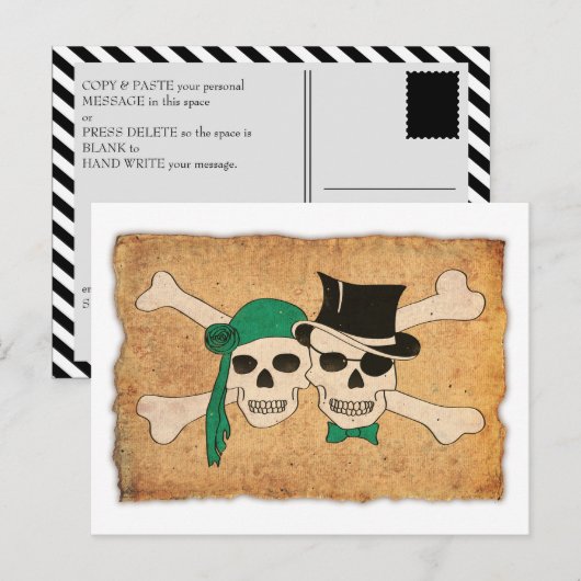 Piraterin Postkarte (Vorne/Hinten)