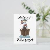 Pirates Ahoy Matey Postkarte (Stehend Vorderseite)