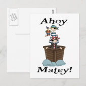 Pirates Ahoy Matey Postkarte (Vorne/Hinten)