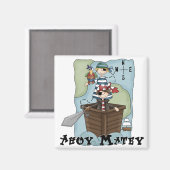 Pirates Ahoy Tshirs und Geschenke Magnet (Vorderseite/Rückseite)