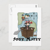 Pirates Ahoy Tshirs und Geschenke Postkarte (Vorne/Hinten)