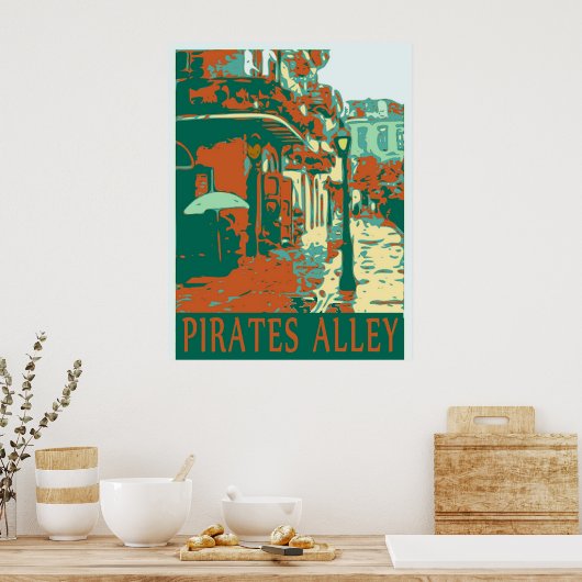 Pirates Alley Green Poster (Küche)