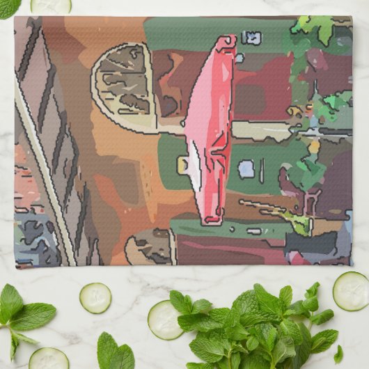 Pirates Alley New Orleans Geschirrtuch (Gefaltet)