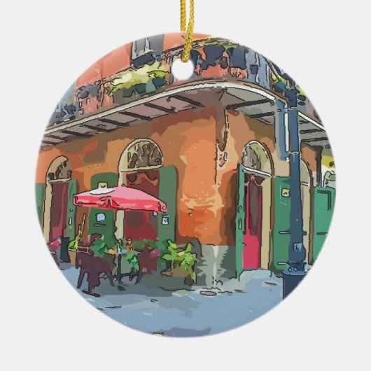 Pirates Alley New Orleans Keramik Ornament (Vorne)