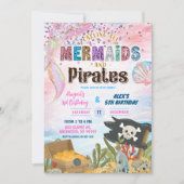 Pirates and Mermaids Joint Birthday invitation Einladung (Vorderseite)