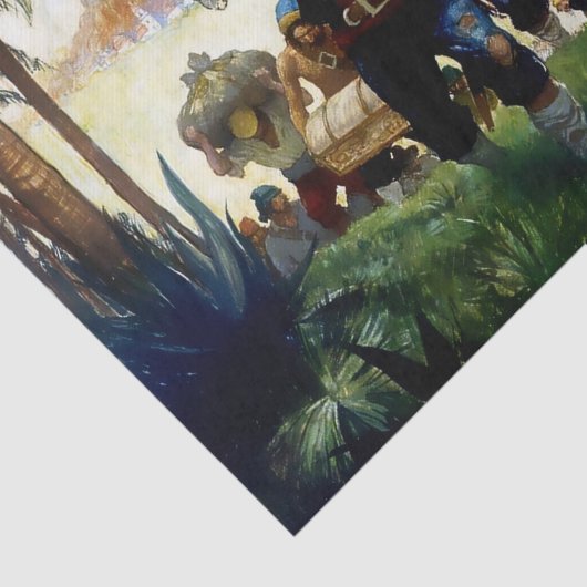 "Pirates and Plunder" von NC Wyeth Seidenpapier (Ausschnitt)
