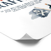 Pirates Baby Duschmaschine Windeln Raffle-Zeichen Poster (Ecke)