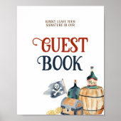 Pirates Baby Shower Guest Book Sign Poster (Vorne)