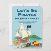 Pirates Birthday Einladung (Vorderseite)
